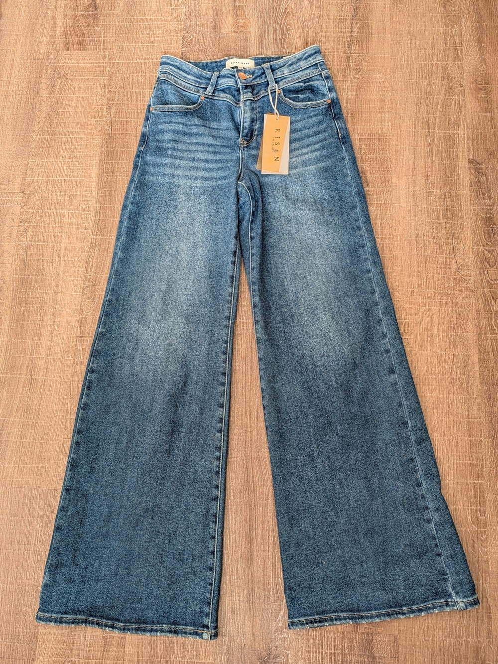 Risen High-Rise, Wide Leg Tummy Control Jeans